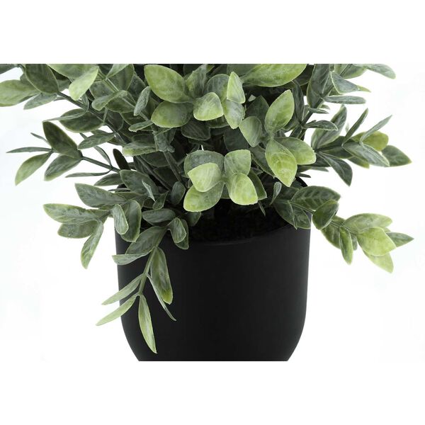 Black Green 11-Inch Indoor Faux Fake Table Potted Artificial Plant, Set of Two, image 3